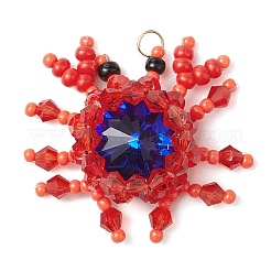 Seed Beads Beaded Charms&nbsp;PALLOY-MZ00343