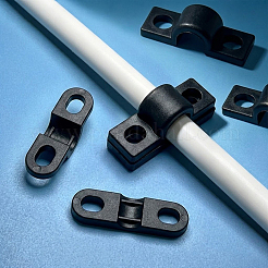 ナイロンケーブルクランプ10個  ケーブル管理ホルダー  ブラック  33x10.5x11mm  内径：6x5mm&nbsp;FIND-CN0002-59B
