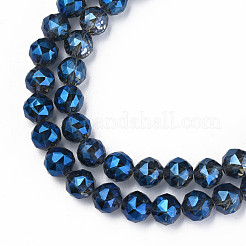 Electroplate Transparent Glass Beads Strands&nbsp;EGLA-N002-34A-G03
