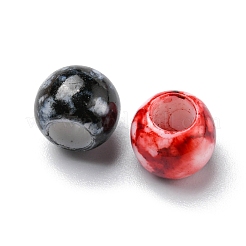 スプレープリントアクリルビーズ  ロンデル  ミックスカラー  10x8mm  穴：5mm&nbsp;ACRP-YW0001-09