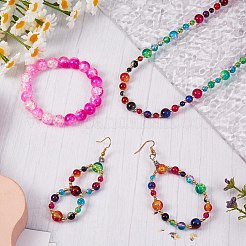 1500Pcs 24 Style Baking & Spray Painted Crackle Glass Beads&nbsp;CCG-SZ0001-13B