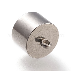 変色しにくい201ステンレススチールコードエンド  コラム  ステンレス鋼色  10x10mm  穴：1.6mm  内径：9mm&nbsp;LS-STAS-M228-V001-04P