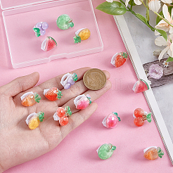 16Pcs 8 Styles Fruits Resin & Plastic Shoelace Buckle Clips&nbsp;HJEW-HY00149