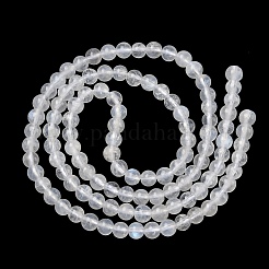 天然レインボー ムーンストーン ビーズ 連売り  ラウンド  4~4.5mm  穴：1mm  約94~108個/連  14.96''~15.16''（38~38.5センチメートル）&nbsp;G-P602-4mm-01A