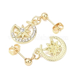 Alloy Crystal Rhinestone Dangle Stud Earrings&nbsp;EJEW-JE06657-03