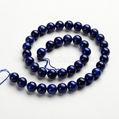 丸い染め＆天然のラピスラズリ宝石のビーズ連売り  染め  10mm  穴：1mm  約36~38個/連  14.9インチ&nbsp;G-J333-05-10mm
