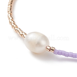 5Pcs 5 Colors Natural Pearl & Glass Seed Braided Bead Bracelets Set for Women&nbsp;BJEW-JB08888