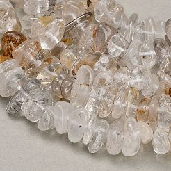 天然ハーキマーダイヤモンドビーズ連売り  チップ  8~18.5x6.5~10x1.5~7mm  穴：0.7~1mm  約96~130個/連  15.94''（40.5センチメートル）&nbsp;GG-CBAC61B-C08-01