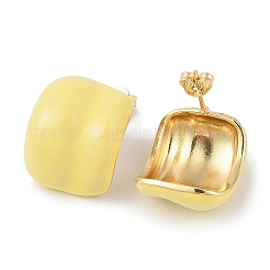 Brass & Enamel Mini Dome Stud Earrings for Women&nbsp;EJEW-Q389-01