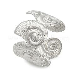 女性用コンク304ステンレススチールカフバングル  変色しない  ステンレス鋼色  内径：1-7/8インチ（4.9cm）&nbsp;BJEW-A150-02P
