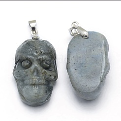 Natural Labradorite Pendants&nbsp;G-P393-A01
