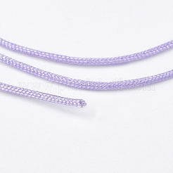 ナイロン編組糸  ジュエリー製作やマクラメ工芸用の中国結び紐  ライラック  0.8mm  約49.21ヤード（45m）/ロール&nbsp;NWIR-K022-0.8mm-05