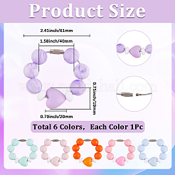 6Pcs 6 Colors Silicone Wine Glass Charms&nbsp;HJEW-SC00137