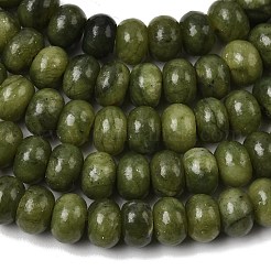 天然台湾ヒスイのビーズ連売り  ロンデル  6.5~7x4~4.5mm  穴：0.8mm  約89個/連  15.35''（39センチメートル）&nbsp;G-A280-A14-01