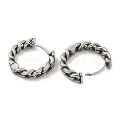 316 Surgical Stainless Steel Hoop Earrings for Women and Men&nbsp;LS-EJEW-D096-15B-AS