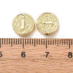 Flat Round Brass Beads&nbsp;KK-K408-64G-02