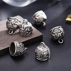 Tibetan Style Alloy Cord Ends&nbsp;TIBEP-CA0001-01-NR