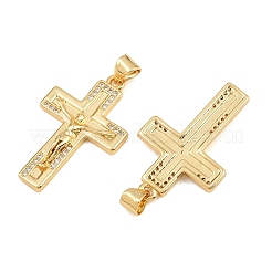 Easter Brass Micro Pave Clear Cubic Zirconia Pendants&nbsp;CU-CBADC6C-09G-02