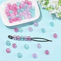 アクリルヘアブレイディングツイストスタイリングツールセット  ヘアドレッドヘアジュエリー  ミックスカラー  12mm  穴：5.5mm&nbsp;DIY-FZC0002-01A
