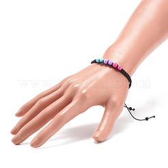Acrylic Braided Bead Bracelet&nbsp;BJEW-JB08546