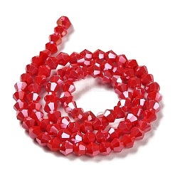 Opaque Solid Color Electroplate Glass Beads Strands&nbsp;GLAA-F029-P4mm-A02