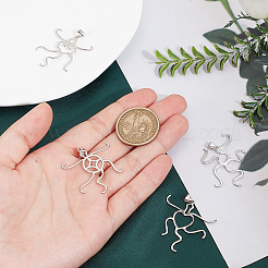 4Pcs 4 Styles Brass Pendant Cabochon Settings&nbsp;KK-PH0010-44P