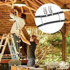60スタイルのアルミルーフ除氷ケーブルクリップとケーブルスペーサー2個  プラチナ  44~47x10~13x2~14mm  30個/スタイル&nbsp;AJEW-FH0002-22