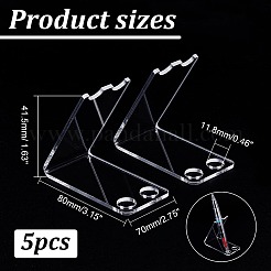 透明アクリルペンディスプレイスタンド  ペン軸  透明  8x7x4.15cm&nbsp;ODIS-WH0001-72A