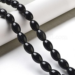 Natural Black Jasper Beads Strands&nbsp;G-B106-B17-01