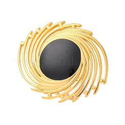ラウンド 304 ステンレススチール エナメル カフ リング  ゴールドカラー  26x31.5mm  内径：17mm&nbsp;LS-RJEW-D306-29G