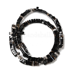 Natural Dyed & Heated Black Banded Agate/Striped Agate Beads Strands&nbsp;G-Z045-A12-01