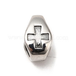 変色しない304ステンレススチール製スナップオンベイル  クロス模様  ステンレス鋼色  15x9x10mm  穴：12x7mm&nbsp;STAS-I696-01P