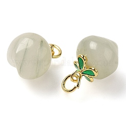Natural Jade Fruit Pendants&nbsp;G-P550-24G