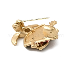 金合金エナメルブローチ  女性と男性のための絶妙なラペルピン  フルーツ  スイカ  22x23mm&nbsp;JEWB-K018-32K-G
