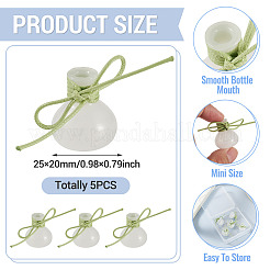 5Pcs Miniature Glass Vase Bottles with Polyester Cord&nbsp;AJEW-TAC00056