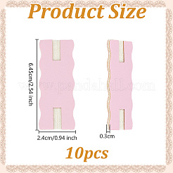 PUイミテーションレザーネックレスディスプレイカード  長方形  桃パフ  6.45x2.4x0.3cm&nbsp;LS-CDIS-WH0021-042C