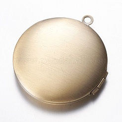 Brass Locket Pendants&nbsp;X-KK-N0116-078AB