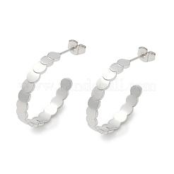304 Stainless Steel C-Shaped Stud Earrings&nbsp;EJEW-V004-05P