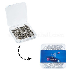 304ステンレススチールトグル留め具  リング  ステンレス鋼色  リング：19x14x2mm  バー：20x7x2mm  穴：3mm  40セット /箱&nbsp;STAS-UN0002-23B