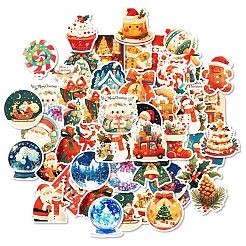 50Pcs Christmas Theme Paper Stickers&nbsp;PW-WGFB5D6-01
