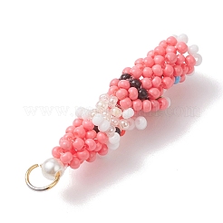 Easter Glass Seed Beaded Dwarf Pendants&nbsp;PALLOY-MZ01037-01