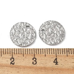 304ステンレスペンダント  ラウンドチャーム  ステンレス鋼色  12.5x1mm  穴：0.8mm&nbsp;STAS-I330-062P