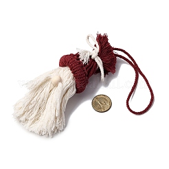 Cotton Cord with Wood Bead Pendant Decorations&nbsp;HJEW-JM04096