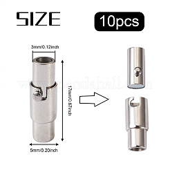 滑らかな304ステンレススチールの磁気スクリュー留め具  列の磁気閉鎖  ステンレス鋼色  17x5mm  穴：3mm&nbsp;STAS-PJ0001-09P