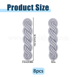 8Pcs Polyester Braided Cord Epaulettes&nbsp;AJEW-FH0009-15