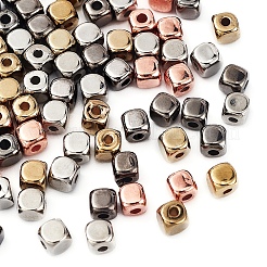 600個4スタイルccbプラスチックビーズ  キューブ  ミックスカラー  4x4x4mm  穴：1mm  150個/スタイル&nbsp;CCB-YW0001-05