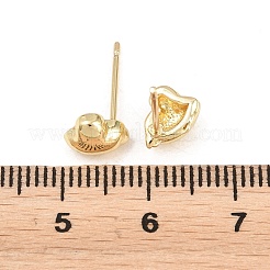 Brass Stud Earrings&nbsp;EJEW-P346-01E-G