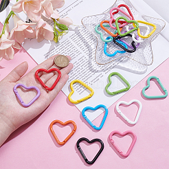 20Pccs 10 Colors Aluminium Alloy Spring Gate Rings&nbsp;FIND-UN0010-07