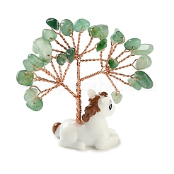 Natural Green Aventurine Chips Tree of Life Decorations&nbsp;DJEW-A017-01J