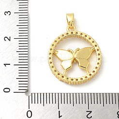 Brass Micro Pave Cubic Zirconia Enamel Pendants&nbsp;KK-G517-04G-01